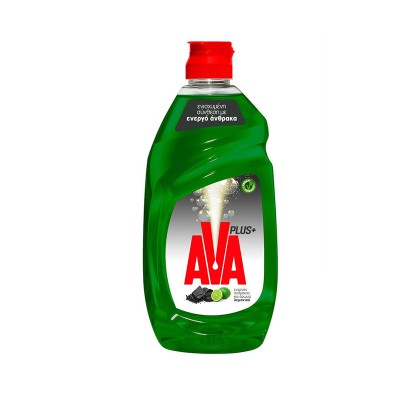 Ava Υγρό Πιάτων Plus+ με Ενεργό Άνθρακα και Άρωμα Λεμόνι 430ml Είδη Καθαρισμού