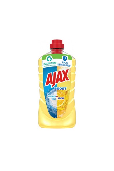 Ajax Boost Καθαριστικό Πατώματος με Λεμόνι & Μαγειρική Σόδα 1lt Είδη Καθαρισμού