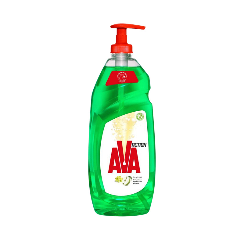 Ava Υγρό Πιάτων Action με Λευκό Ξίδι & Πράσινο Μήλο 650ml Είδη Καθαρισμού