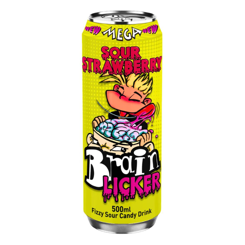 Brain Licker Sour Fizzy Candy Drink Strawberry 500ml Τρόφιμα & Ροφήματα
