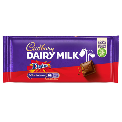 Cadbury Dairy Milk Daim Milk Chocolate Caramelized Almonds 120gr