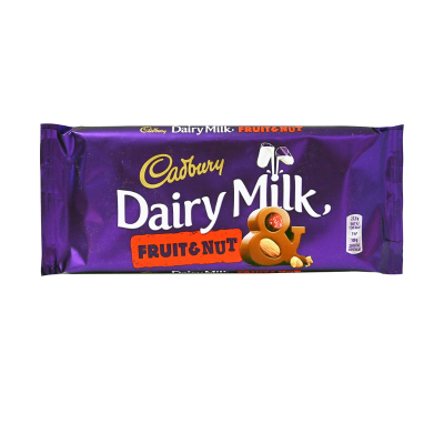 Cadbury Dairy Milk Milk Chocolate Fruit & Nut 110gr