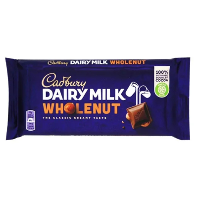 Cadbury Dairy Milk Wholenut Milk Chocolate 120gr