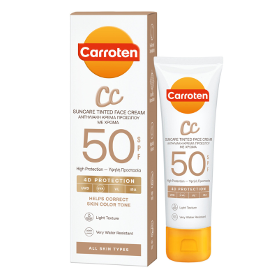 Carroten CC Αντηλιακή Κρέμα Προσώπου SPF50 με Χρώμα 50ml Υγεία & Ομορφιά