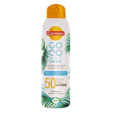 Carroten Coconut Dry Mist Αντηλιακή Λοσιόν για το Σώμα SPF50 σε Spray 200ml