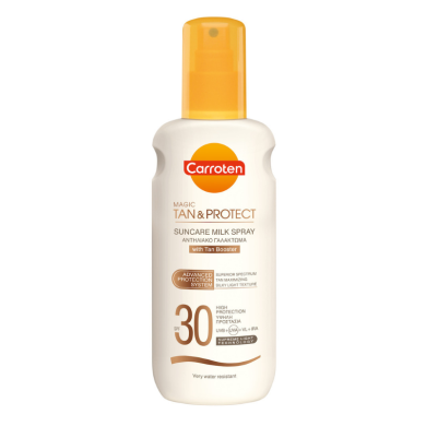 Carroten Magic Tan & Protect Milk Sunscreen Body Lotion SPF30 in Spray 200ml
