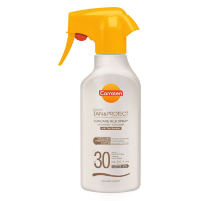 Carroten Magic Tan & Protect Milk Αντηλιακό Γαλάκτωμα Σώματος SPF30 σε Spray 270ml Υγεία & Ομορφιά