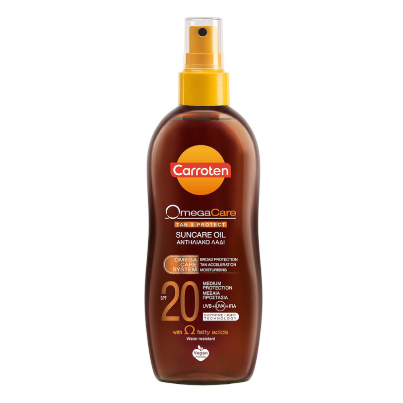 Carroten Omega Care Αδιάβροχο Αντηλιακό Λάδι για το Σώμα SPF20 150ml Υγεία & Ομορφιά