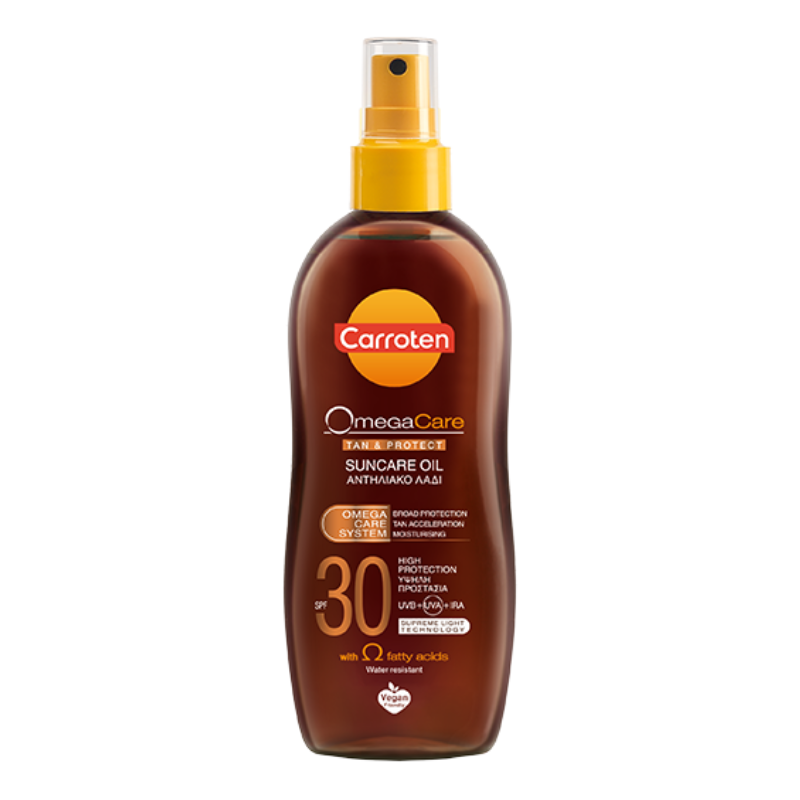 Carroten Omega Care Αδιάβροχο Αντηλιακό Λάδι για το Σώμα SPF30 150ml Υγεία & Ομορφιά