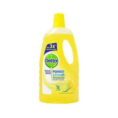 Dettol Power & Fresh Υγρό Πατώματος με Sparking Lemon & Lime Burst 1lt Είδη Καθαρισμού