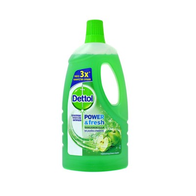 Dettol Power & Fresh Υγρό Πατώματος με Green Apple 1lt Είδη Καθαρισμού