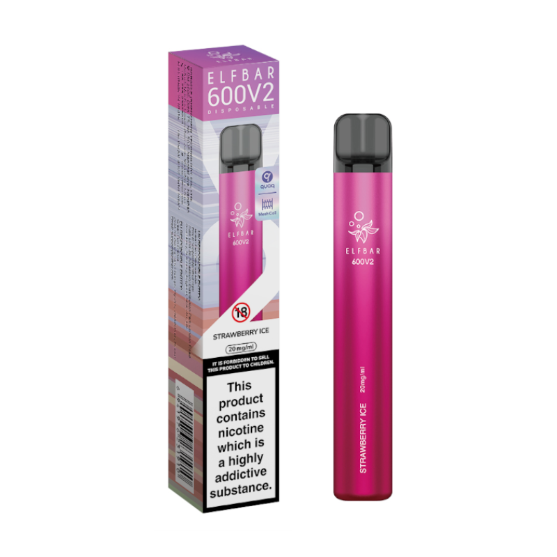Elf Bar 600V2 with Strawberry Ice 20mg Κάβα & Είδη Καπνιστού