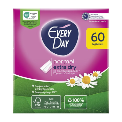 Every Day Extra Dry Normal Σερβιετάκια 40+20τμχ Υγεία & Ομορφιά