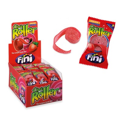 Fini Fizzy Roller Ζαχαρωτά με Γεύση Φράουλα 40x20g Τρόφιμα & Ροφήματα