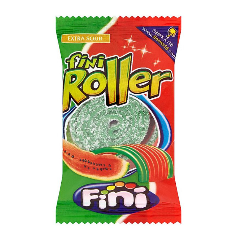 Fini Fizzy Roller Ζαχαρωτά με Γεύση Καρπούζι 20g Τρόφιμα & Ροφήματα