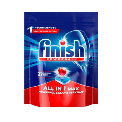 Finish Powerball All In 1 Max Ταμπλέτες Πλυντηρίου Πιάτων 27τμχ Είδη Καθαρισμού
