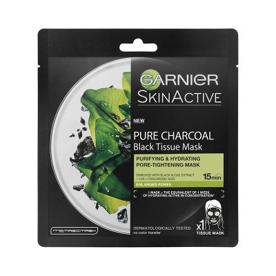 Garnier Skin Active Charcoal Black Tissue Mask 28gr Υγεία & Ομορφιά