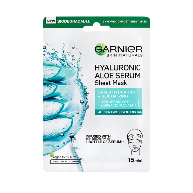 Garnier Hyaluronic Aloe Serum Sheet Mask 28gr Health & Beauty