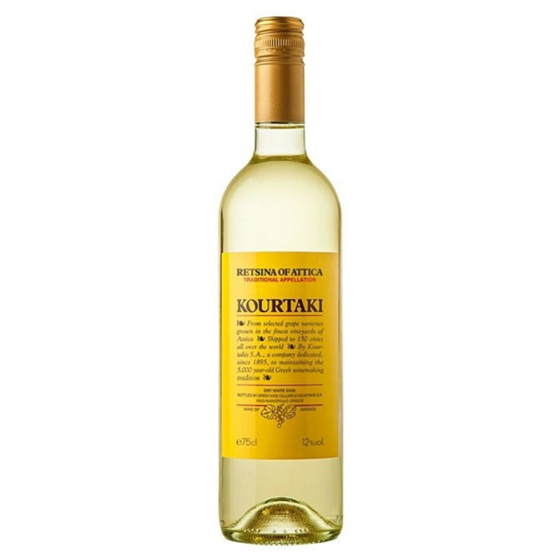 Ελληνικά Κελλάρια Οίνων Kourtaki Ρετσίνα 750ml Κάβα
