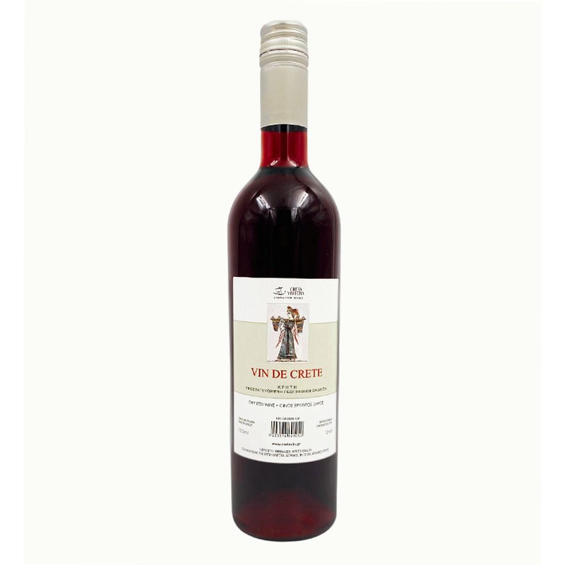 Ελληνικά Κελλάρια Οίνων Vin De Crete Οίνος Ερυθρός Ξηρός 750ml Κάβα