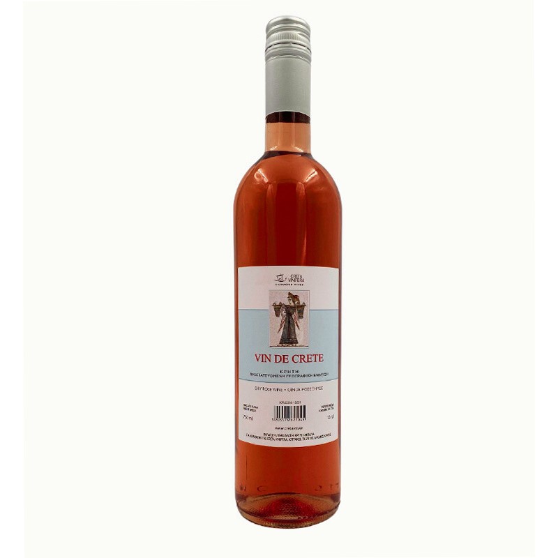 Greek Wine Cellars Vin De Crete Dry Rose Wine 750ml Cellar