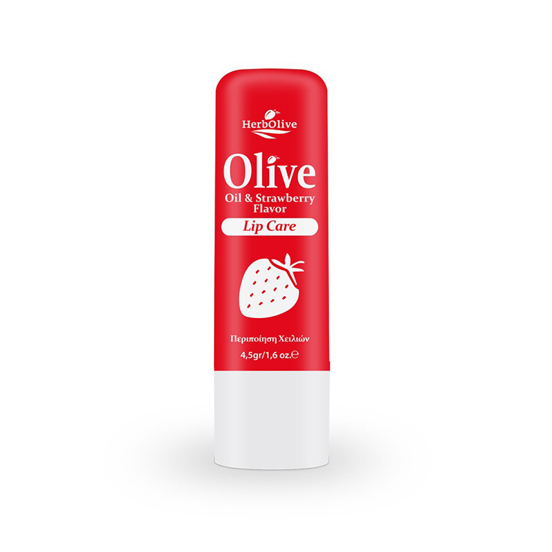 Herbolive Lip Care με Bιολογικό Eλαιόλαδο και Φράουλα 4,5gr Υγεία & Ομορφιά