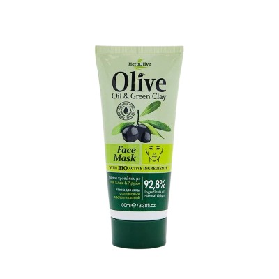 Herbolive Μάσκα Προσώπου με Πράσινο Άργιλο 100ml Υγεία & Ομορφιά