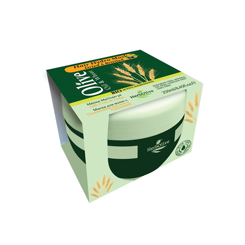 Herbolive Μάσκα Μαλλιών Ενυδάτωσης Με Σιτάρι 250ml Υγεία & Ομορφιά