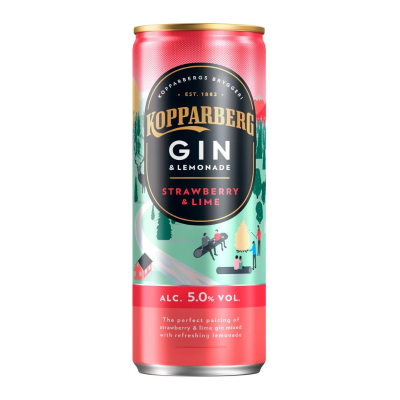 Kopparberg Gin & Lemonade Strawberry & Lime 250ml
