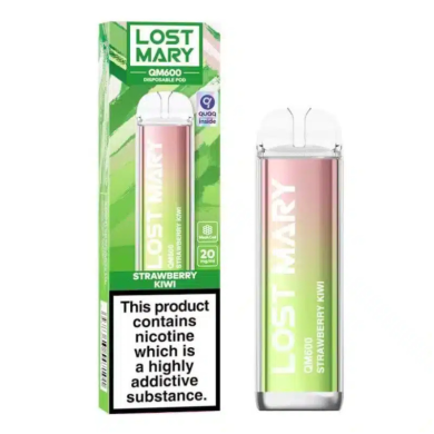 Lost Mary Crystal QM600 with Strawberry & Kiwi Ice 20mg Lost Mary Crystal QM600 with Strawberry & Kiwi Ice 20mg