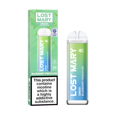 Lost Mary Crystal QM600 with Blueberry & Peach Ice 20mg