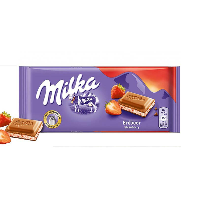 Milka Σοκολάτα Γάλακτος Strawberry Yoghurt 100gr