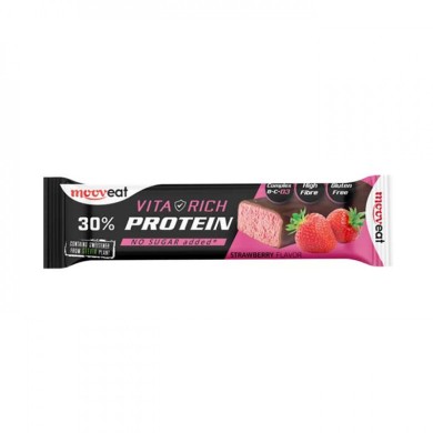 Mooveat Vita Rich Bar with 30% Protein with Strawberry Flavor 12x60gr