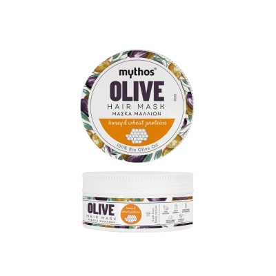 Mythos Olive Μάσκα Μαλλιών για Αναδόμηση με Μέλι & Πρωτεϊνες Σιταριού 150ml Υγεία & Ομορφιά
