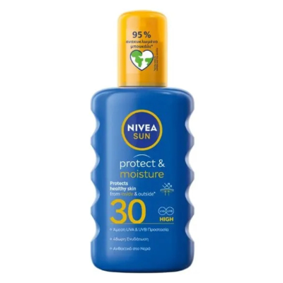 Nivea Protect & Refresh Αδιάβροχη Αντηλιακή Λοσιόν για το Σώμα SPF30 σε Spray 200ml
