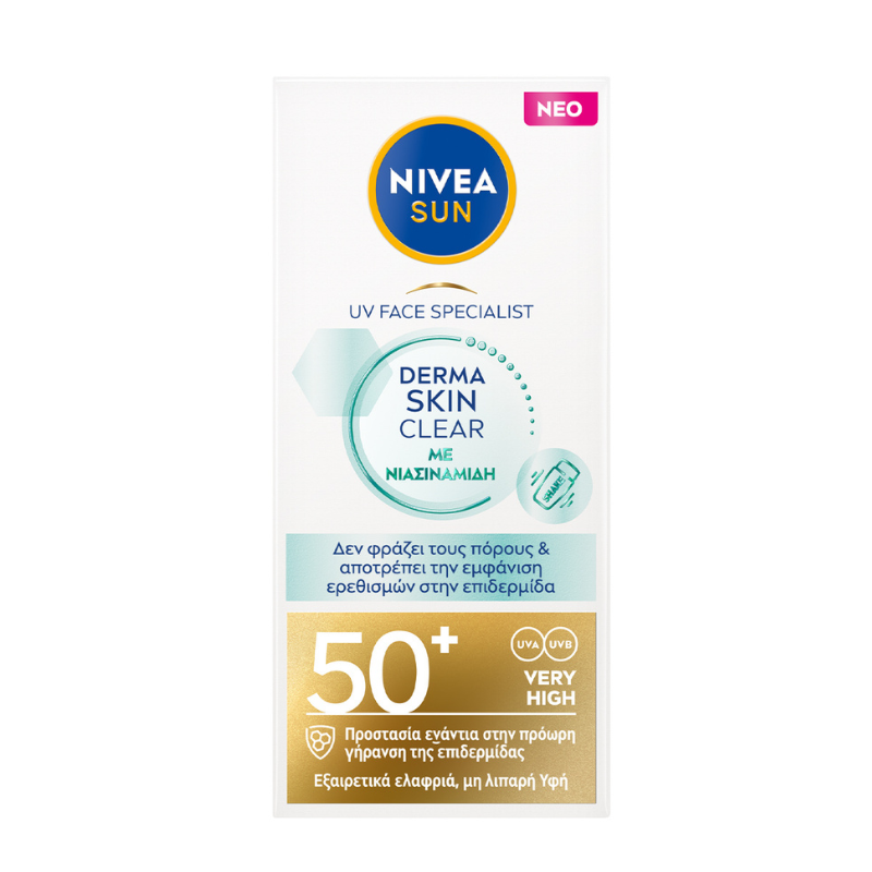 Nivea Sun Derma Skin Clear Sunscreen Face Cream SPF50+ 40ml