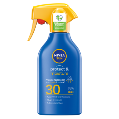 Nivea Sun Moisturising Trigger Αδιάβροχη Αντηλιακή Λοσιόν για το Σώμα SPF30 σε Spray 270ml
