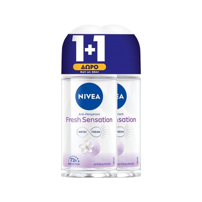 Nivea Fresh Sensation Αποσμητικό Roll-On 2x50ml 1+1 ΔΩΡΟ Υγεία & Ομορφιά