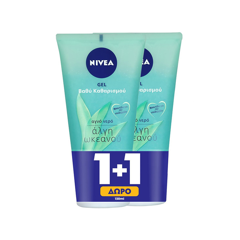 Nivea Gel Βαθύ Καθαρισμού με Άλγη Ωκεανού 2x150ml 1+1 ΔΩΡΟ Υγεία & Ομορφιά