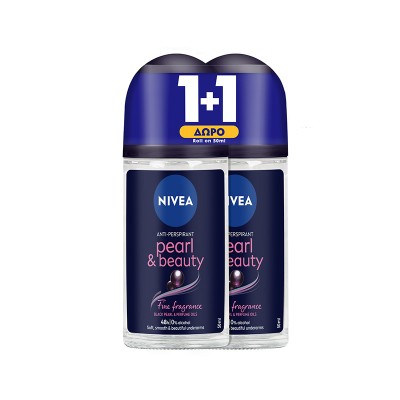 Nivea Pearl & Beauty Αποσμητικό Roll-On 2x50ml 1+1 ΔΩΡΟ Υγεία & Ομορφιά
