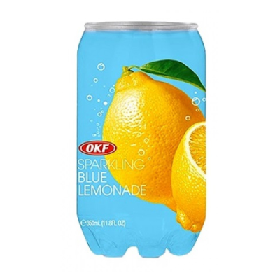 OKF Ανθρακούχο Ποτό με Γεύση Μπλε Λεμονάδα 350ml Τρόφιμα & Ροφήματα