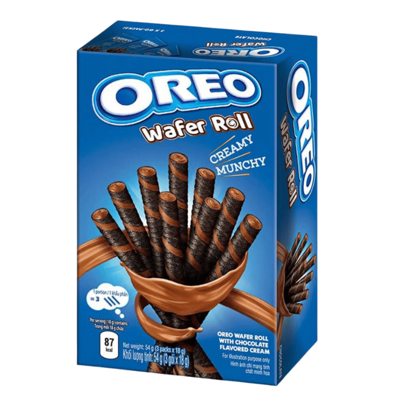Oreo Πουράκια Wafer Roll με Γεύση Σοκολάτα 54g Τρόφιμα & Ροφήματα