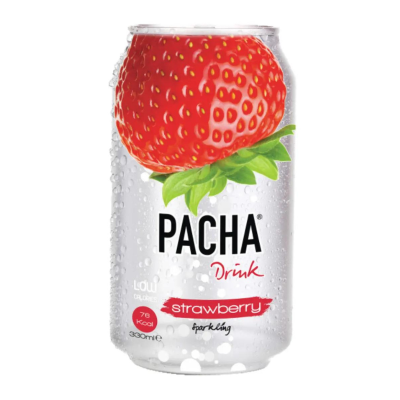 Pacha Aνθρακούχο Ποτό με Γεύση Φράουλα 330ml Τρόφιμα & Ροφήματα
