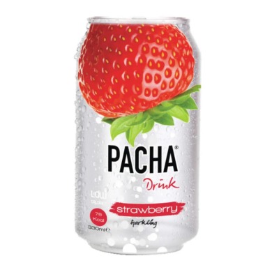 Pacha Carbonated Drink with Strawberry Flavor 330ml