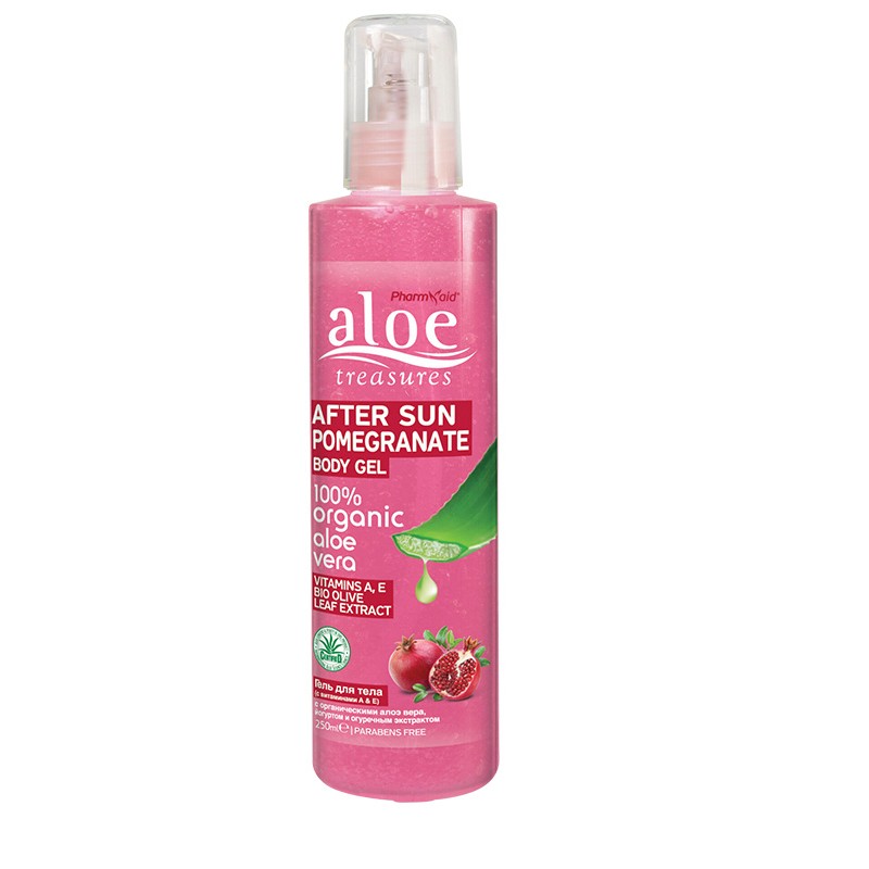 Pharmaid Aloe Treasures After Sun Τζελ Σώματος με Ρόδι 250ml Υγεία & Ομορφιά
