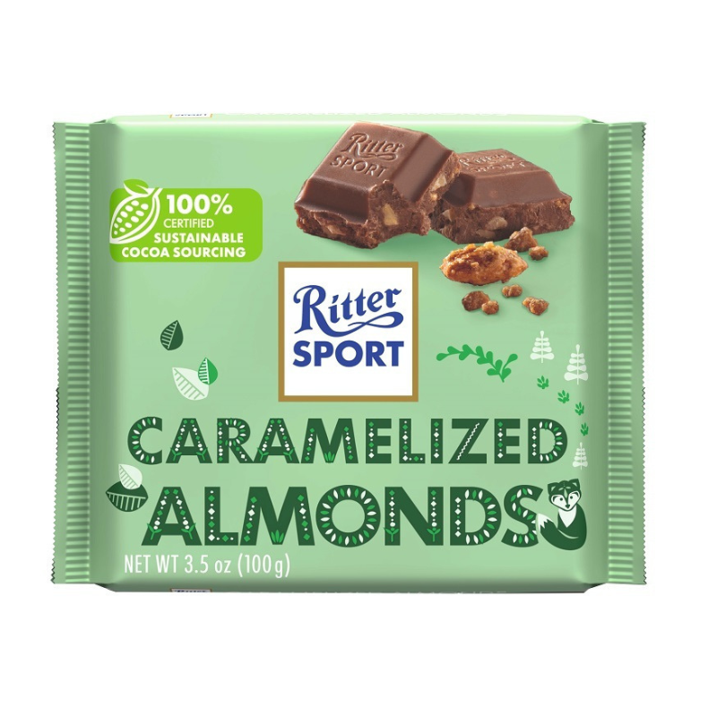 Ritter Sport Chocolate with Caramelized Almonds 100g Food & Beverages