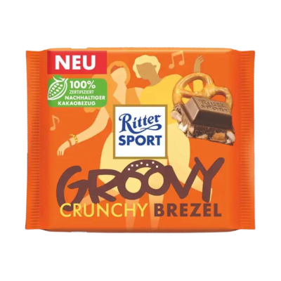 Ritter Sport Σοκολάτα Groovy Crunchy Pretzel 100g Τρόφιμα & Ροφήματα