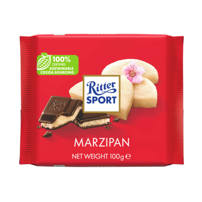 Ritter Sport Σοκολάτα με Γέμιση Πάστα Αμυγδάλου 100g Τρόφιμα & Ροφήματα