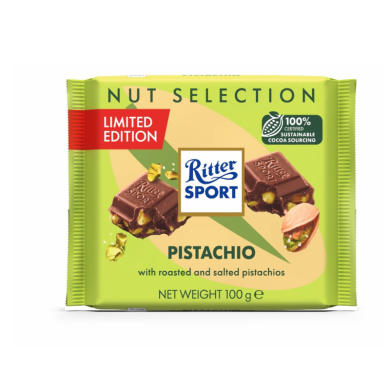 Ritter Sport Milk Chocolate Pistachio 100gr