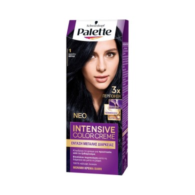 Schwarzkopf Palette Intensive Color Creme 1 Μαύρο Μπλε 50ml